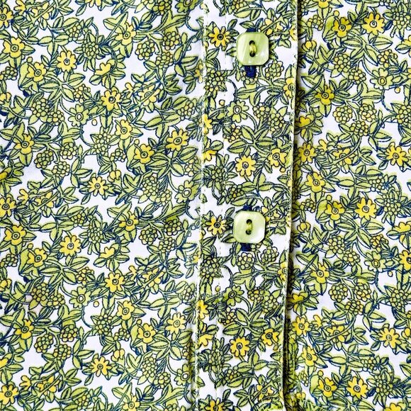 i.e.relaxed - Women's Floral Calico Button Up Shirt Sz PL Details - GREEN - Picture 10 of 13